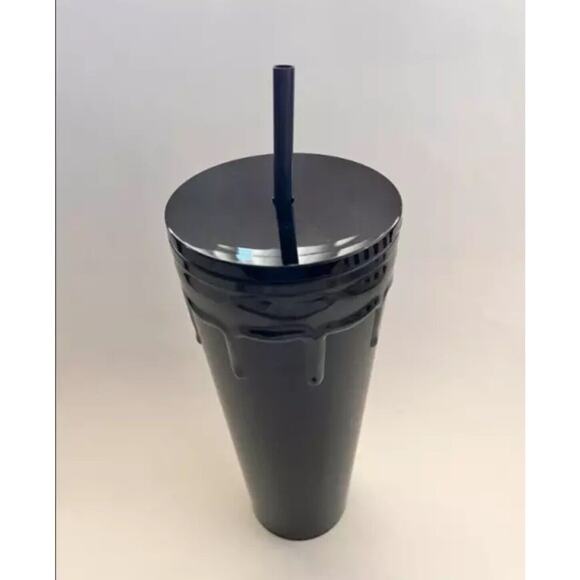 NEW Starbucks Black Slime Goth Tumbler New Release 2024 24 Oz Cup Glossy Siren - Picture 3 of 5